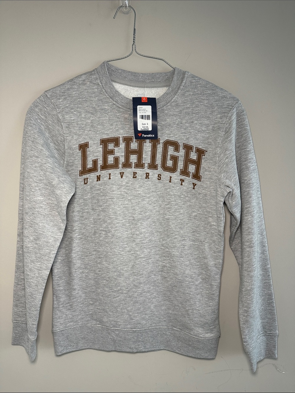 Fanatics New Lehigh University Steel Heather Gray Crewneck Sweatshirt